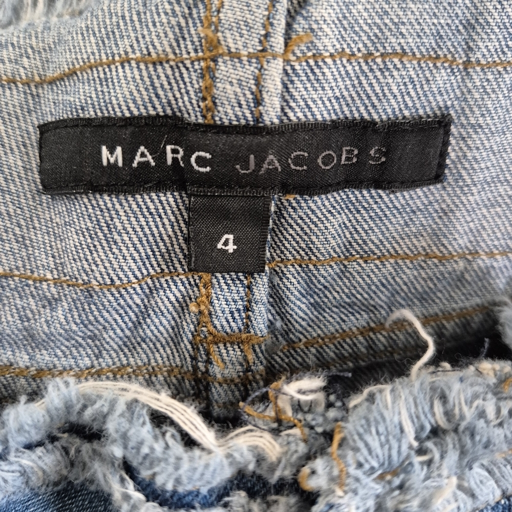 Marc Jacobs Crop Embroidered Denim Jeans Size 4 - Picture 2 of 9
